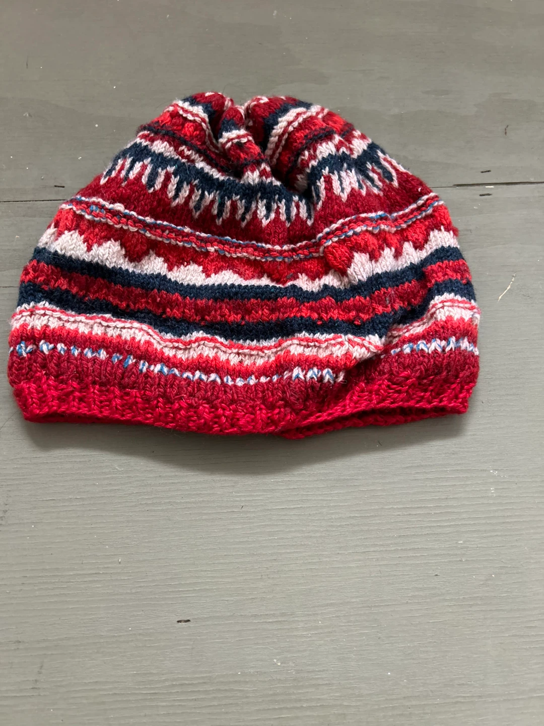 Red, White, and Blue Knit Beanie - photo 3