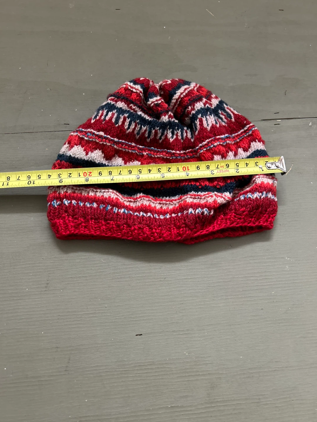 Red, White, and Blue Knit Beanie