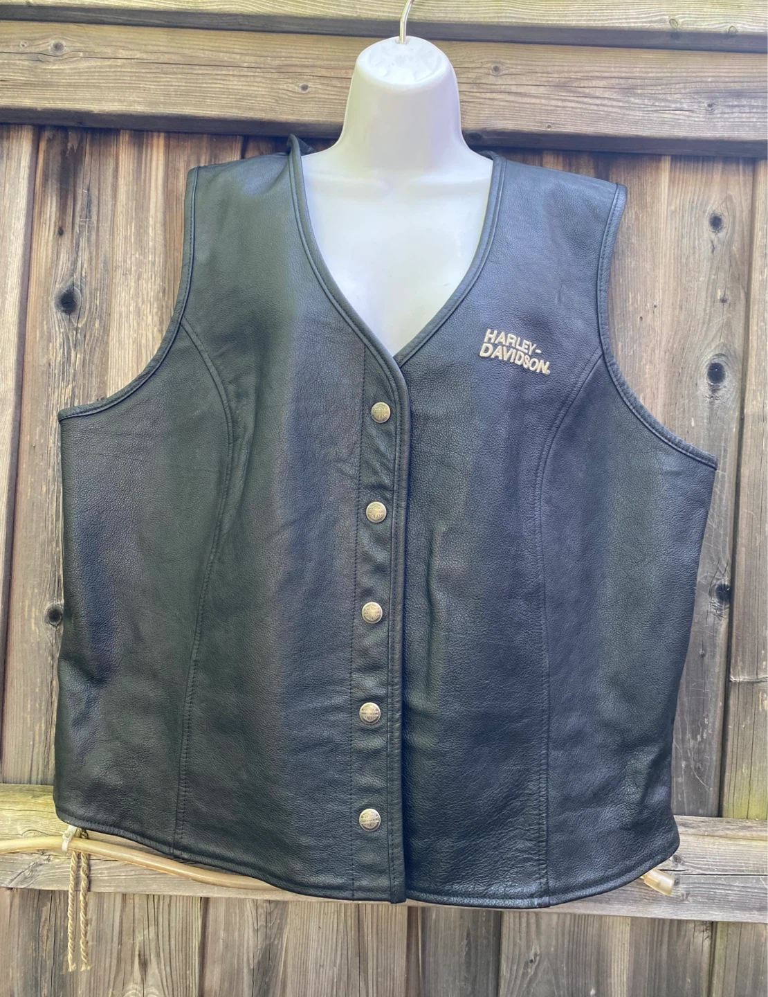 Harley Davidson Women’s Leather Vest, Size X-Large