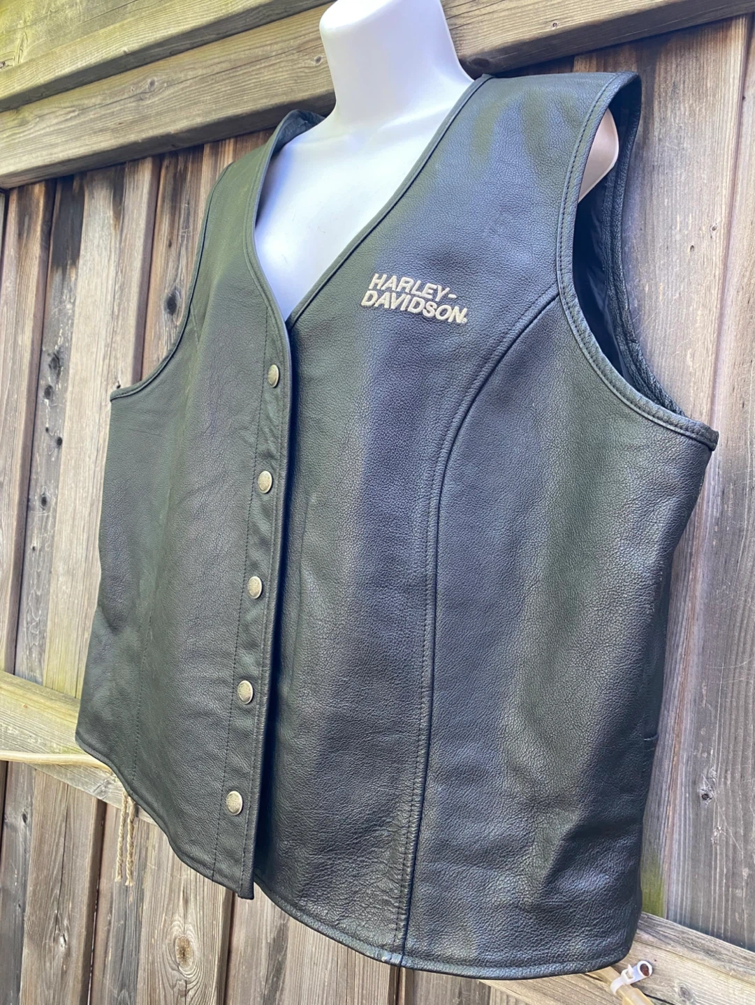 Harley Davidson Women’s Leather Vest, Size X-Large - photo 2