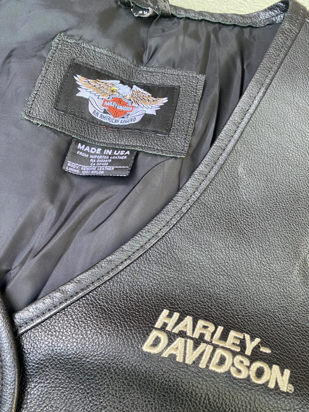 Harley Davidson Women’s Leather Vest, Size X-Large - photo 3