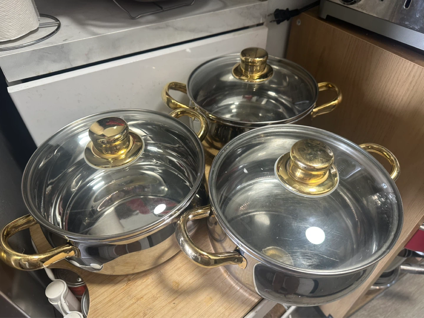Premier Performance 18/10 Stainless Steel 3-Pot Set