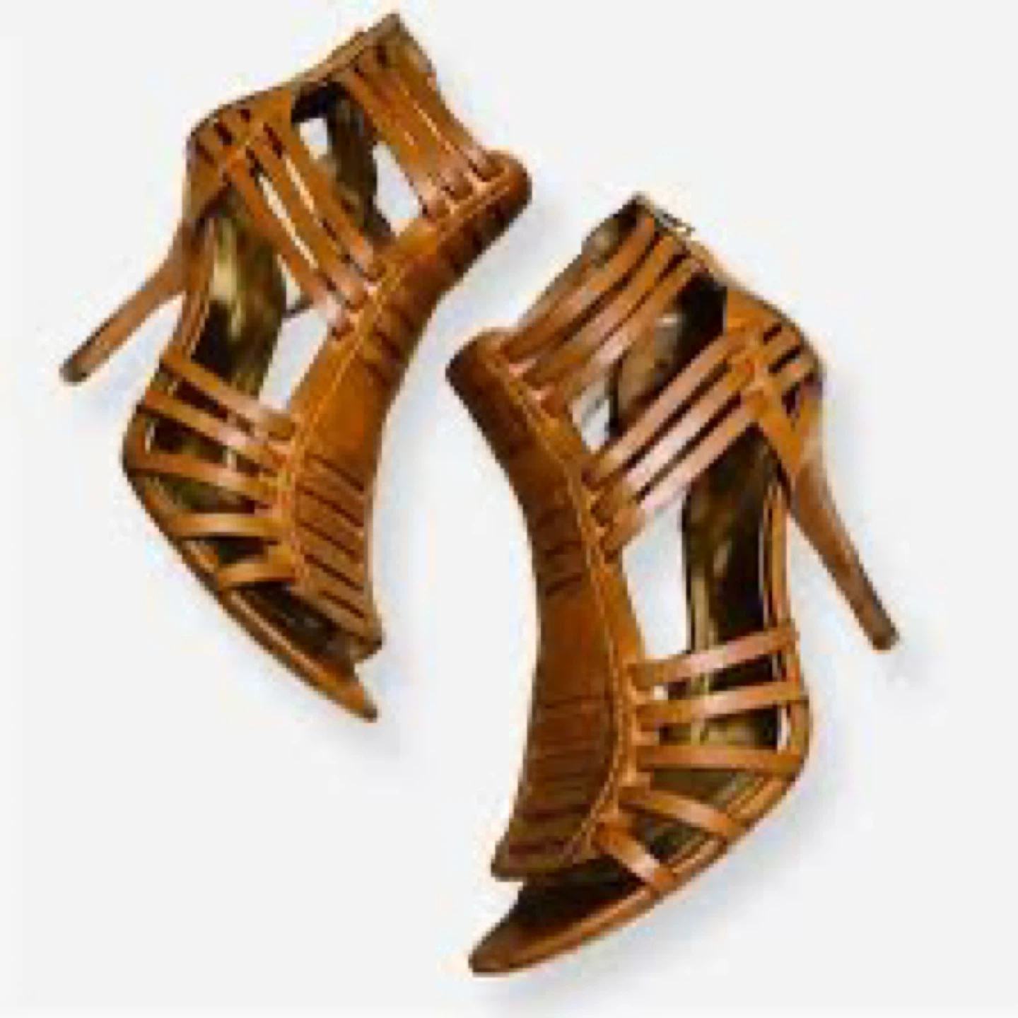 Coach Vegan Leather Strappy High Heel Sandals
