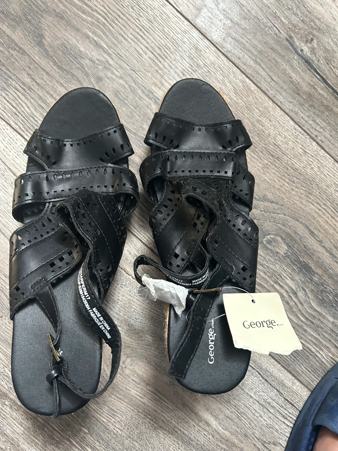 George black wedge sandals