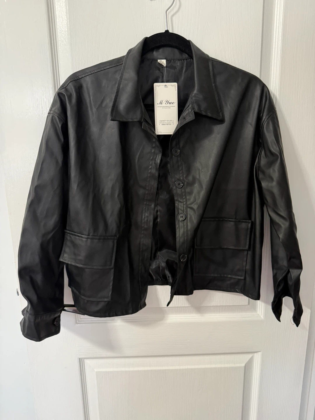 BNWT Faux Leather Jacket - Black
