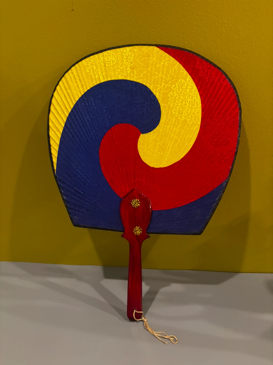 Decorative Hand Fan with Swirl Design