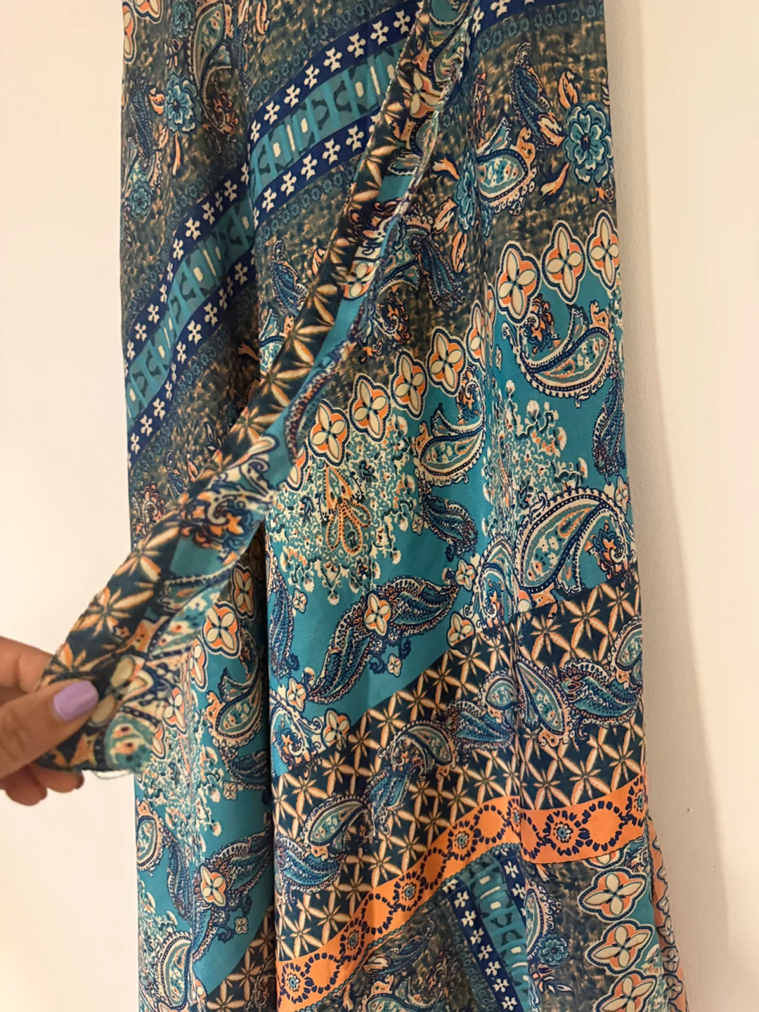 Bohemian Print silk Wrap Skirt - photo 3