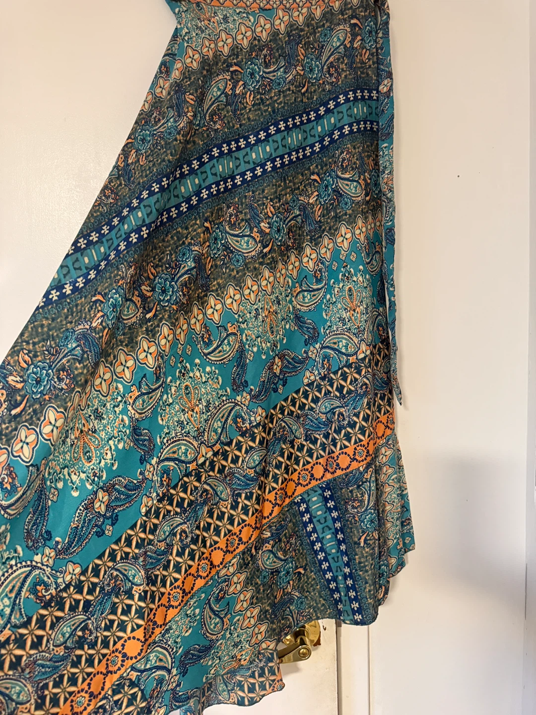 Bohemian Print silk Wrap Skirt - photo 2