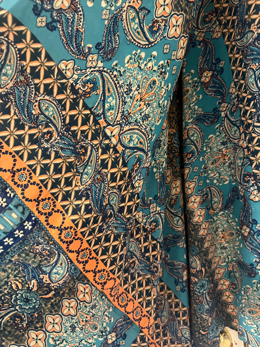 Bohemian Print silk Wrap Skirt - photo 4