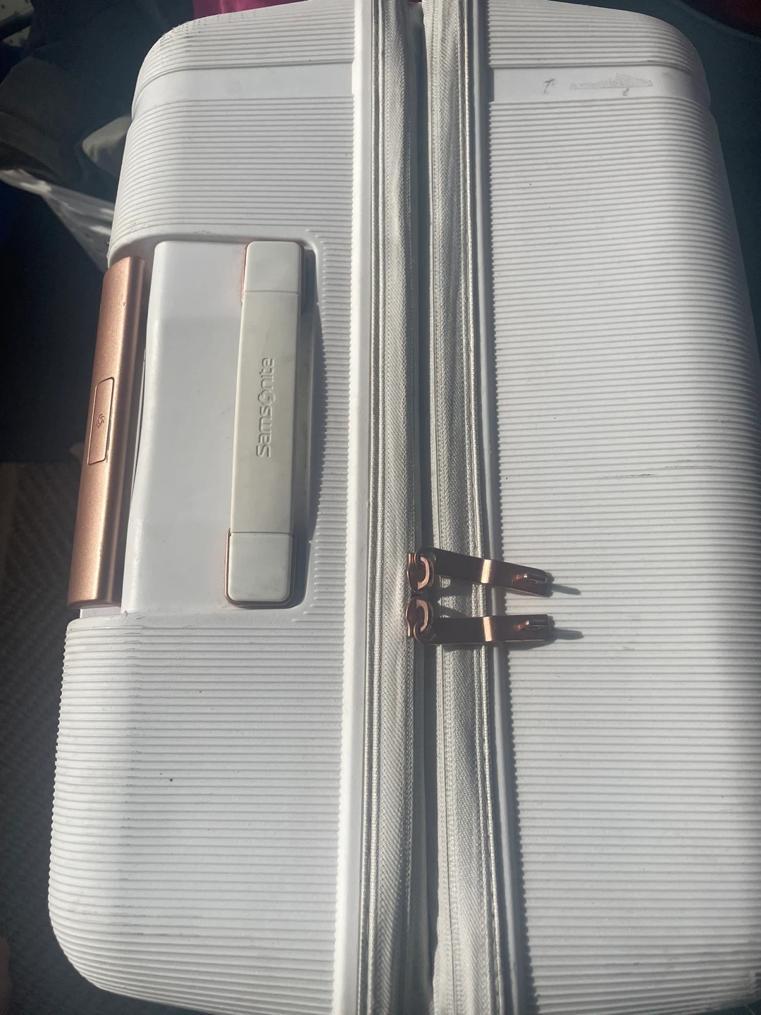 30" Large Samsonite Interlace Spinner 55/20 Exp Suitcase White - photo 4