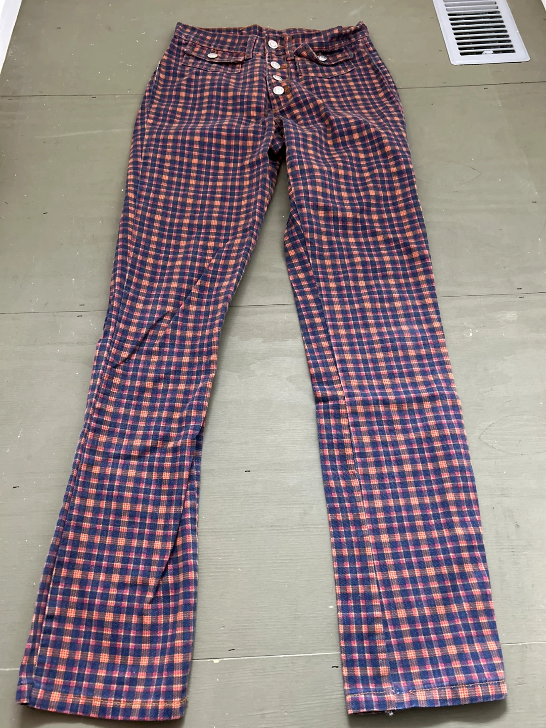 Bramonte Plaid 100% Cotton Jeans - Size 38 - photo 4