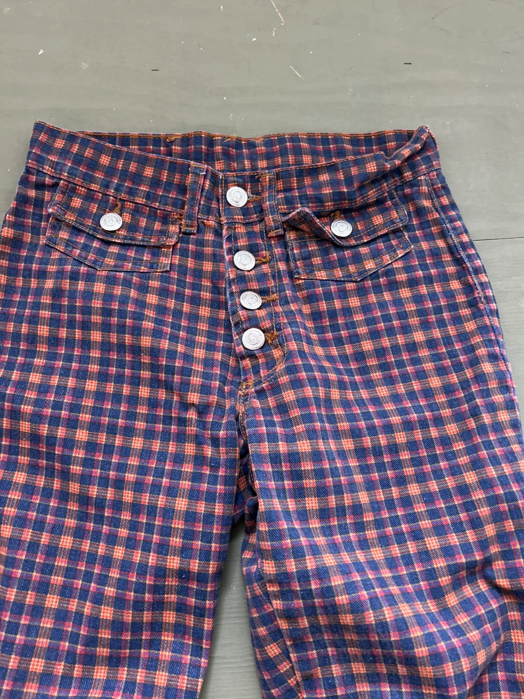 Bramonte Plaid 100% Cotton Jeans - Size 38 - photo 2