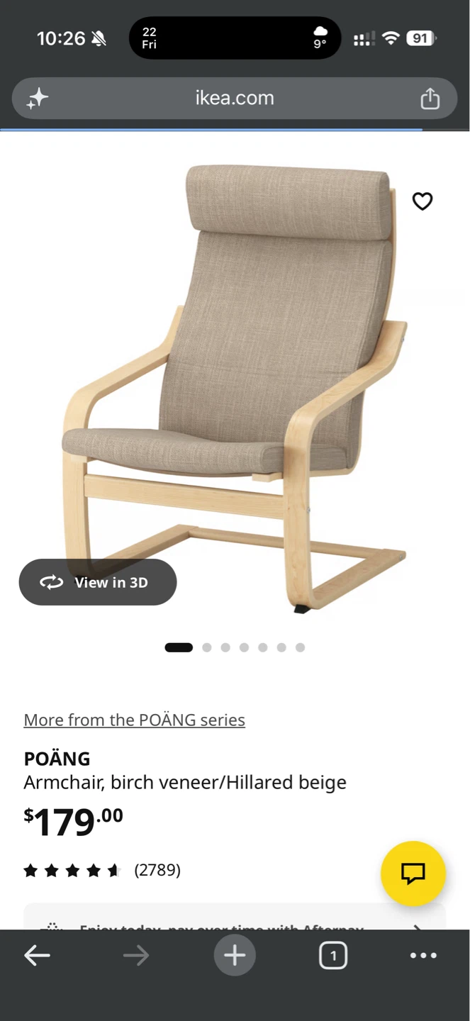 IKEA POÄNG Armchair & Table - photo 5