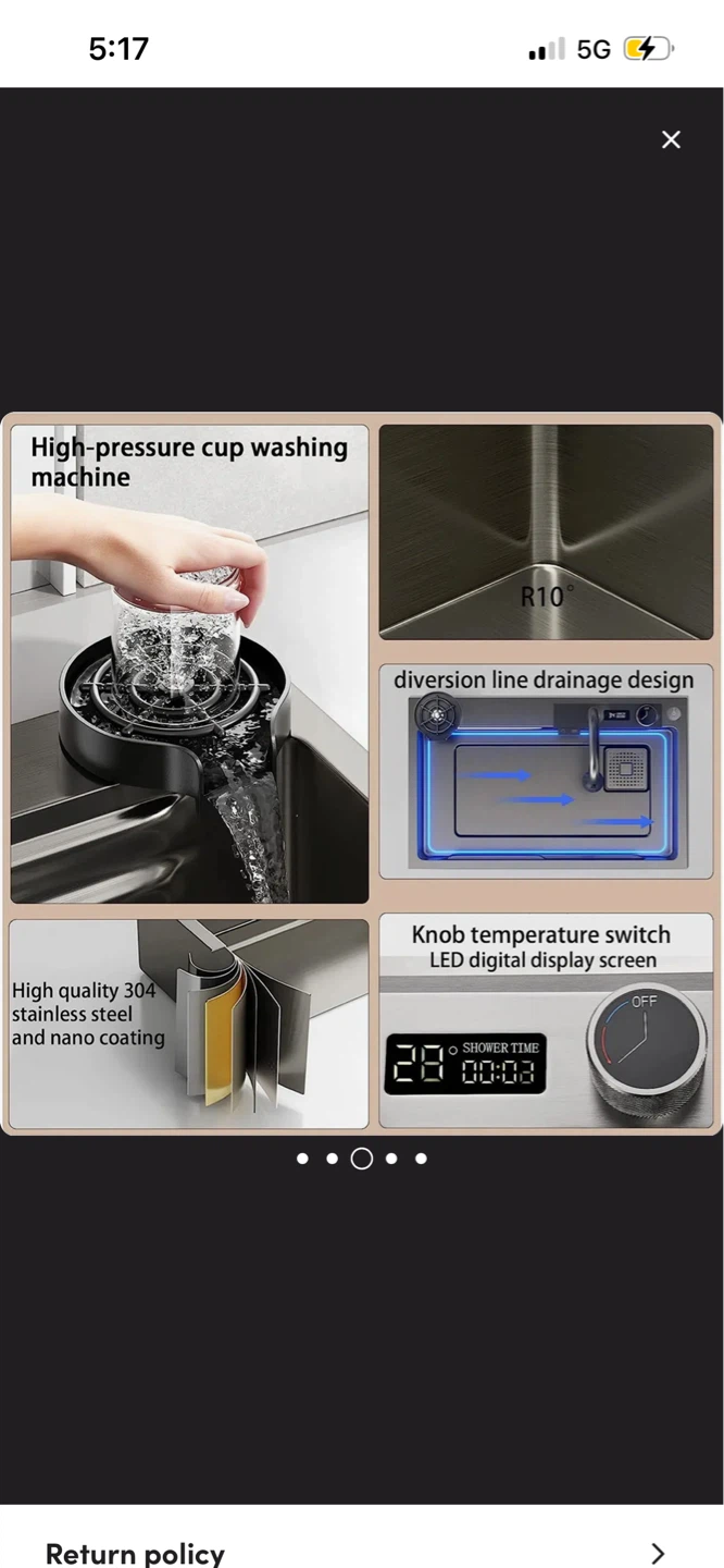 New SHARK Black 29.5-in L Double Bowl Stainless Steel Sink - photo 4