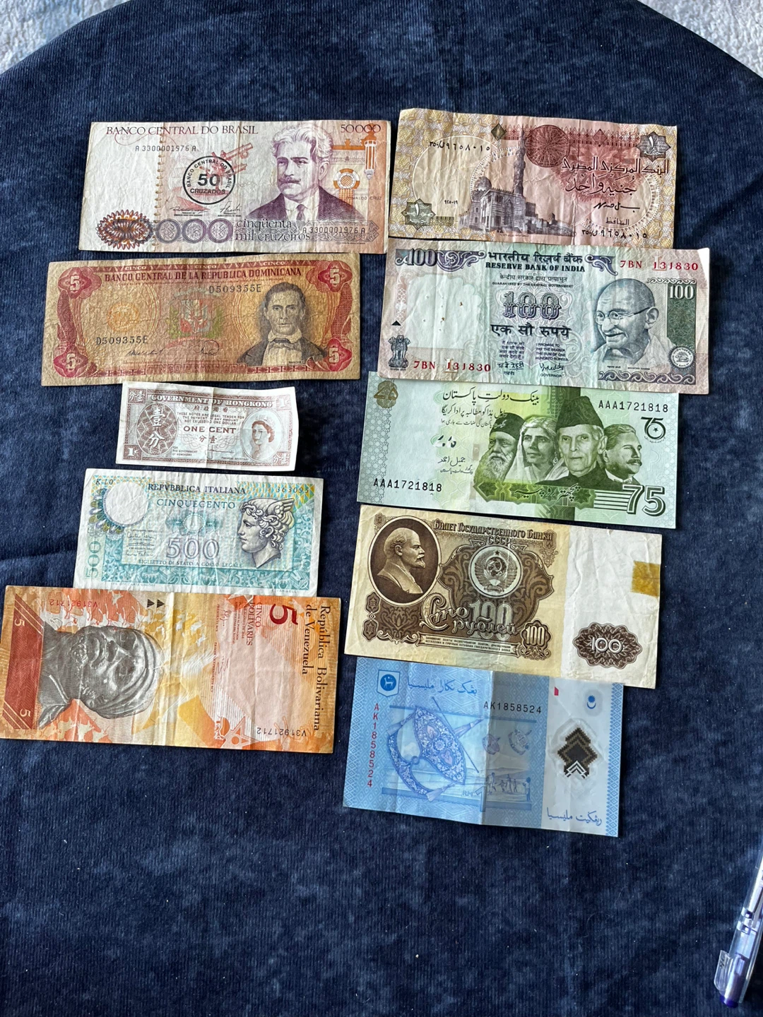 Vintage Ten Countries ten Notes 30 dollars sell - photo 3