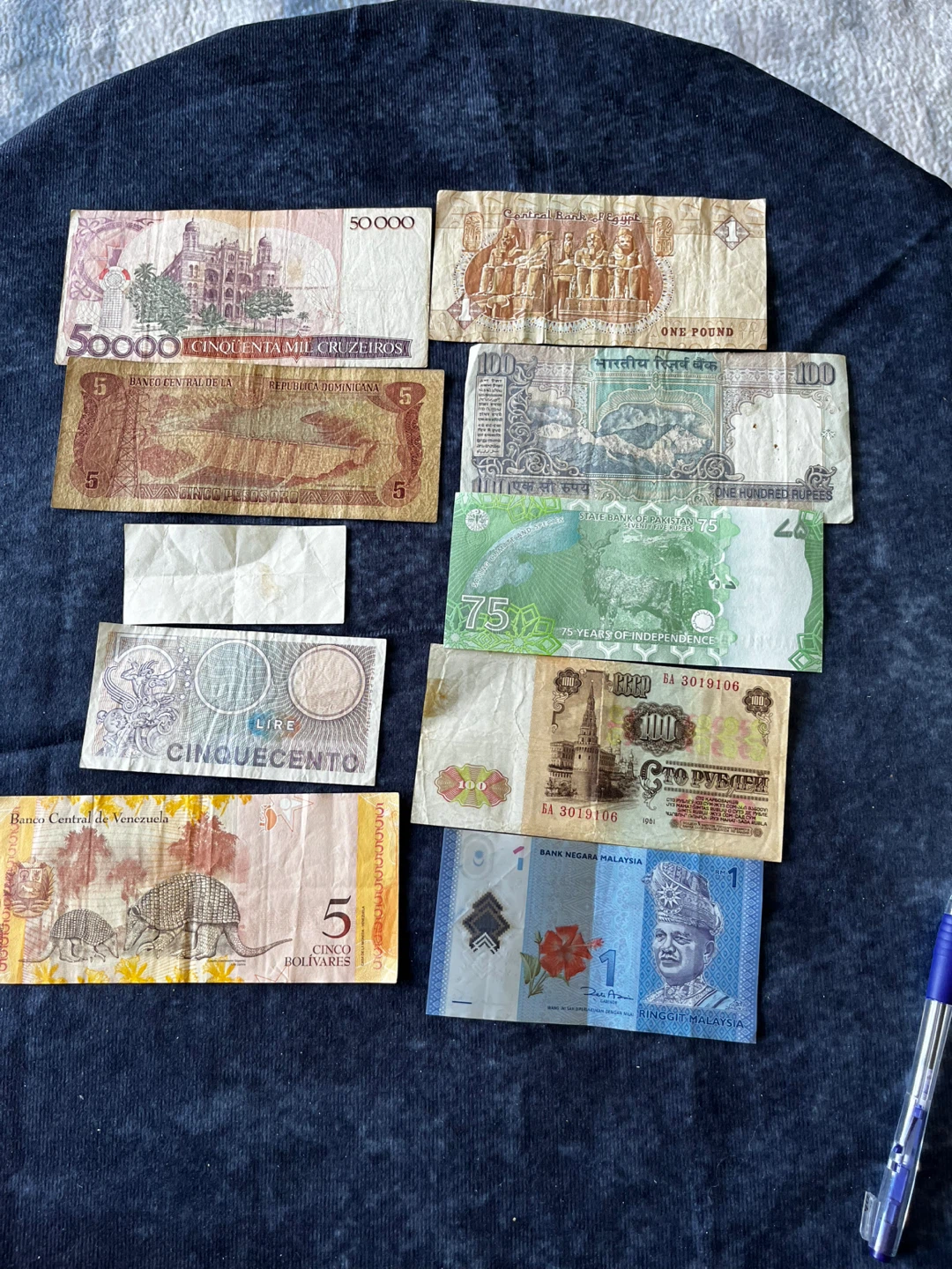 Vintage Ten Countries ten Notes 30 dollars sell - photo 4