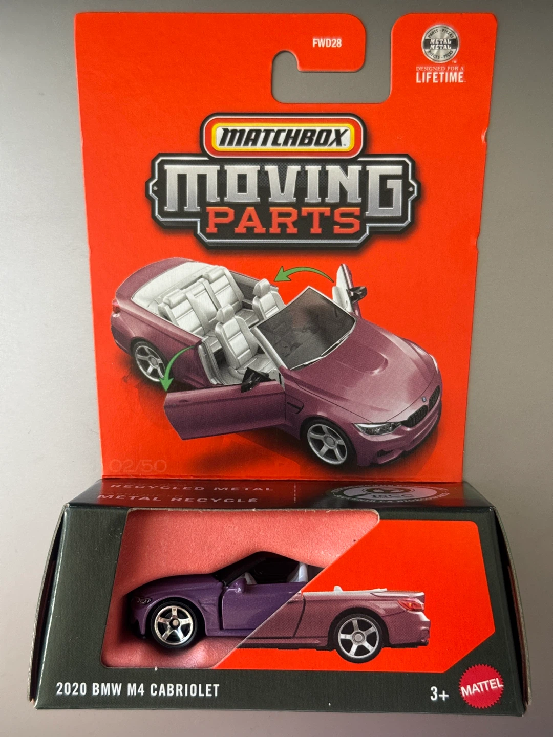 Matchbox Moving Parts 2020 BMW M4 Cabriolet