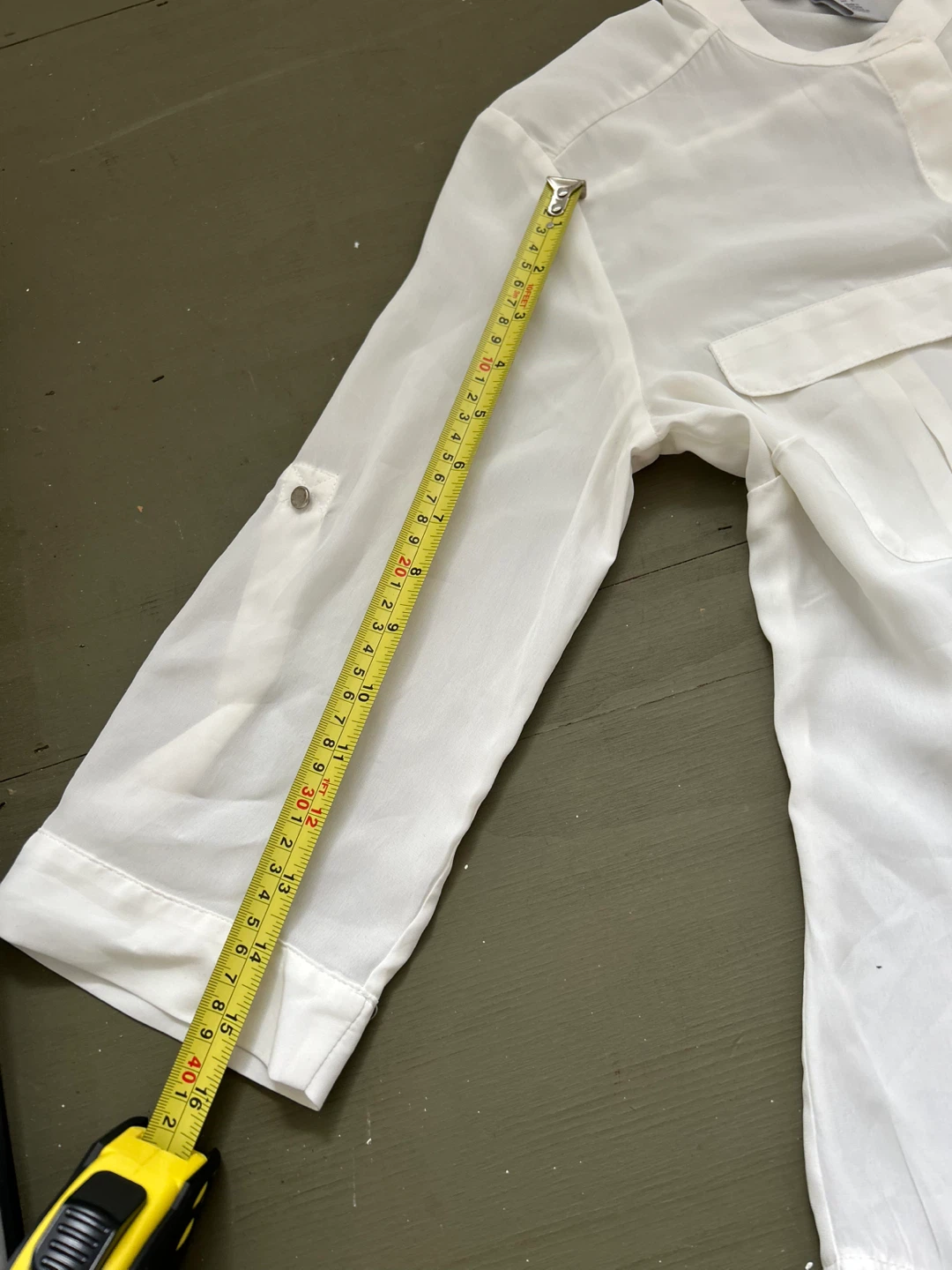 White H&M Sheer Blouse - Size 8