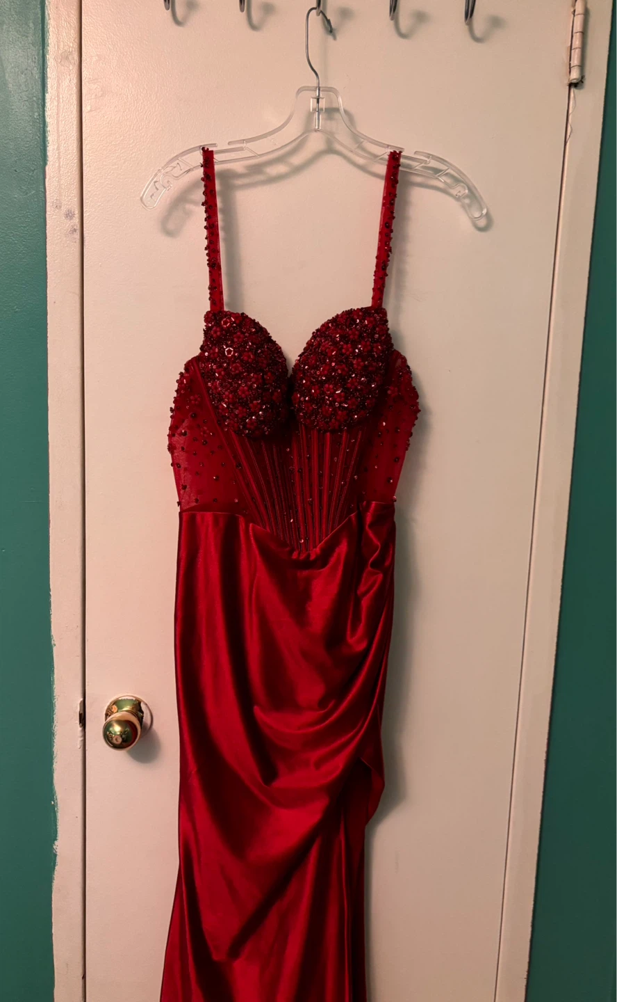 Candy Prom & Evening Red Beaded Corset Dress - photo 2