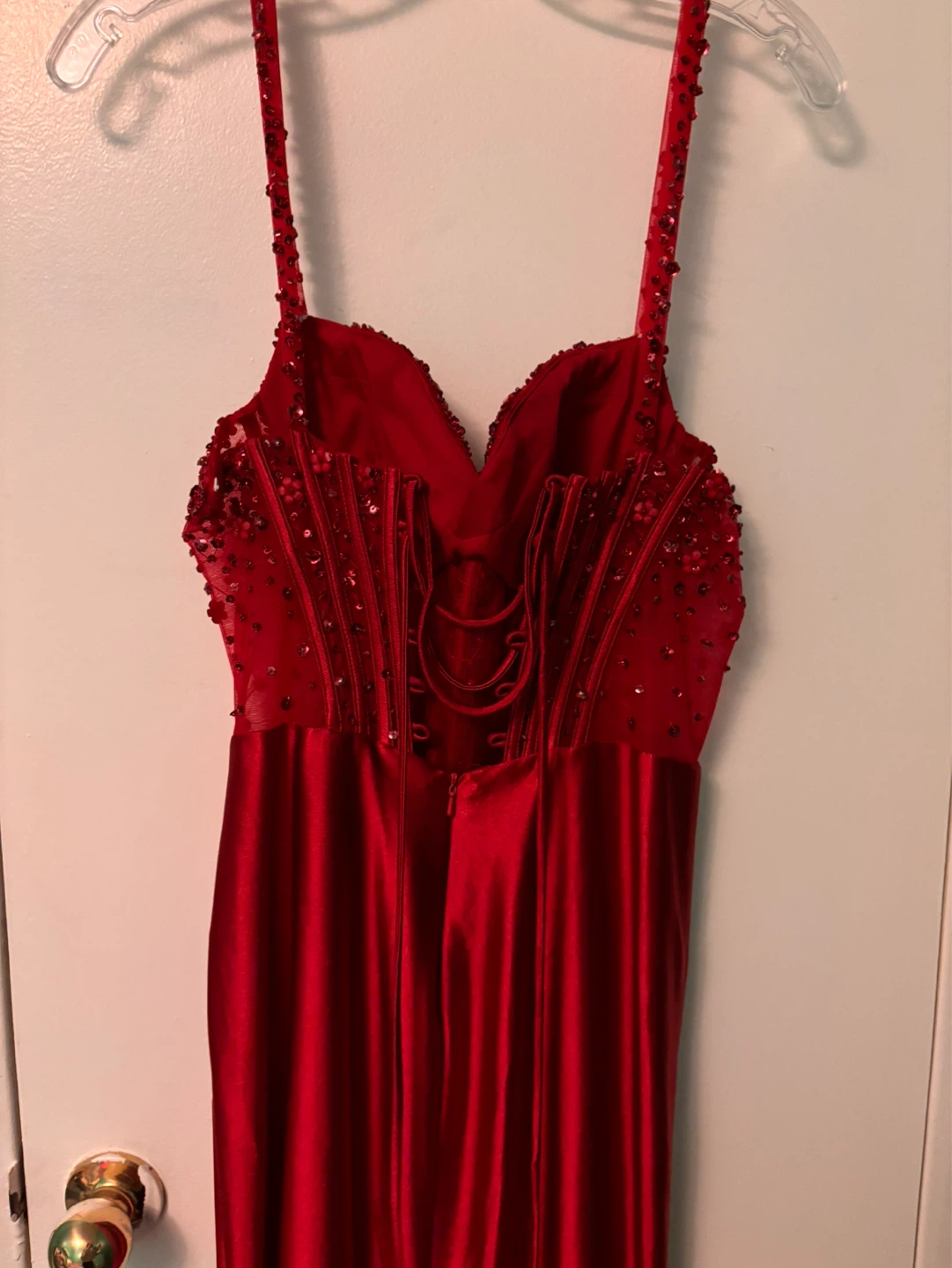 Candy Prom & Evening Red Beaded Corset Dress - photo 3