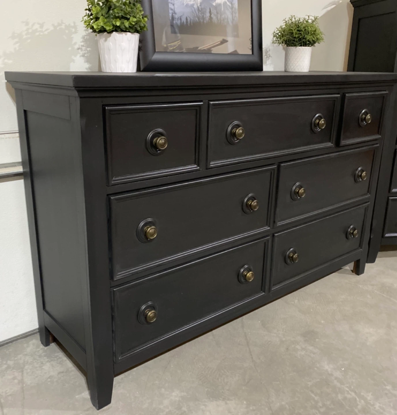 Hardwood Black Dresser Set Long & Tall - photo 2