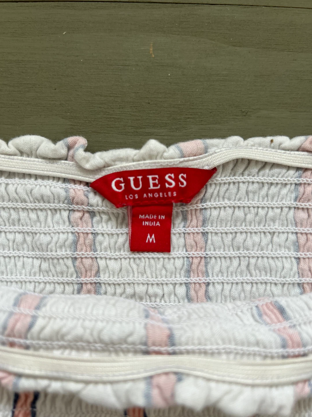 Guess Smocked Striped Tank Top - Size M