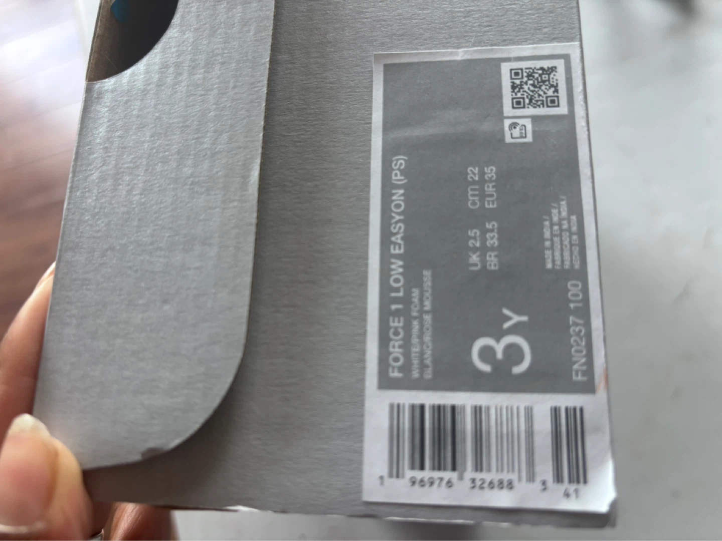 Nike Force 1 Low Easyon PS White/Pink Rose Mousse Sneakers - photo 5