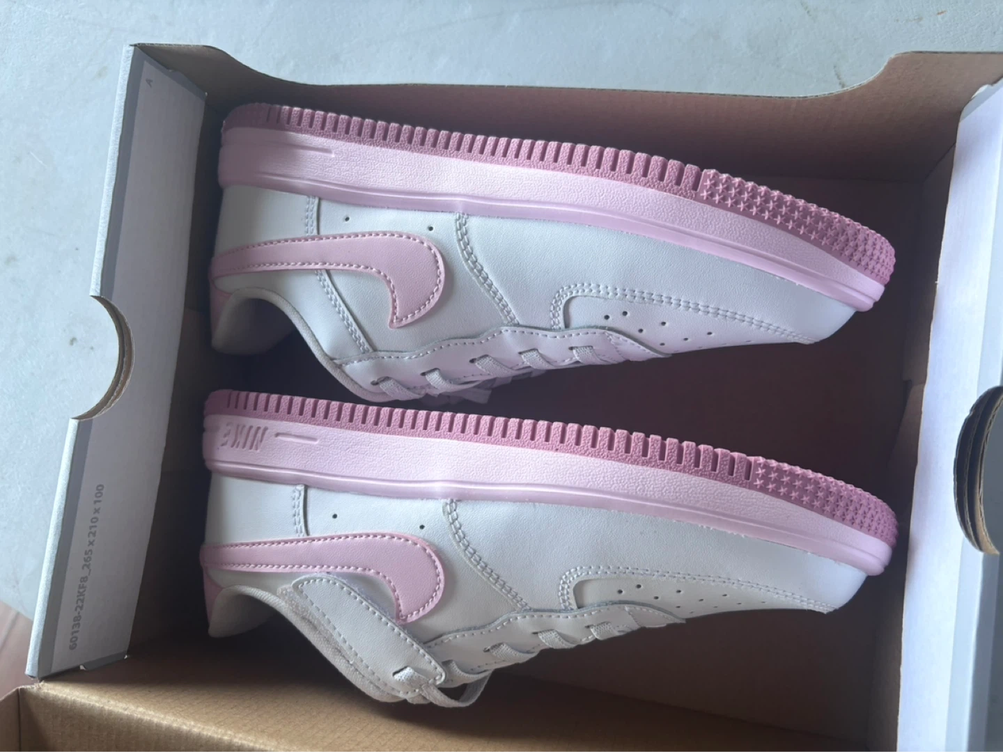 Nike Force 1 Low Easyon PS White/Pink Rose Mousse Sneakers - photo 2
