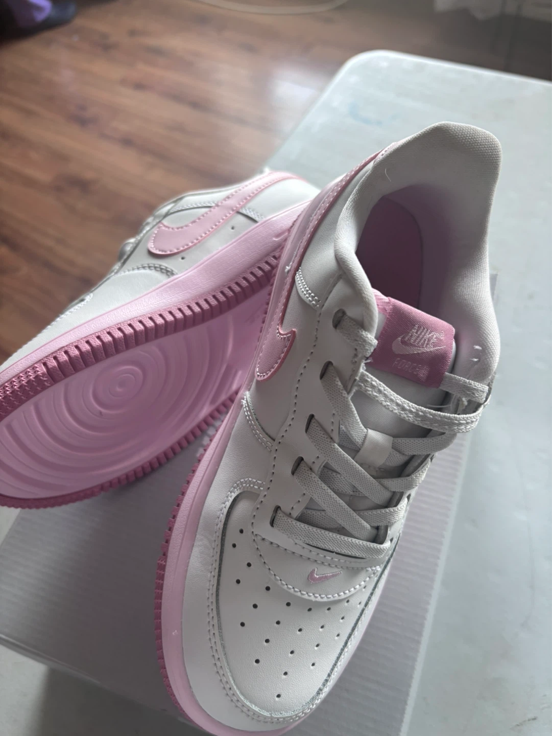Nike Force 1 Low Easyon PS White/Pink Rose Mousse Sneakers