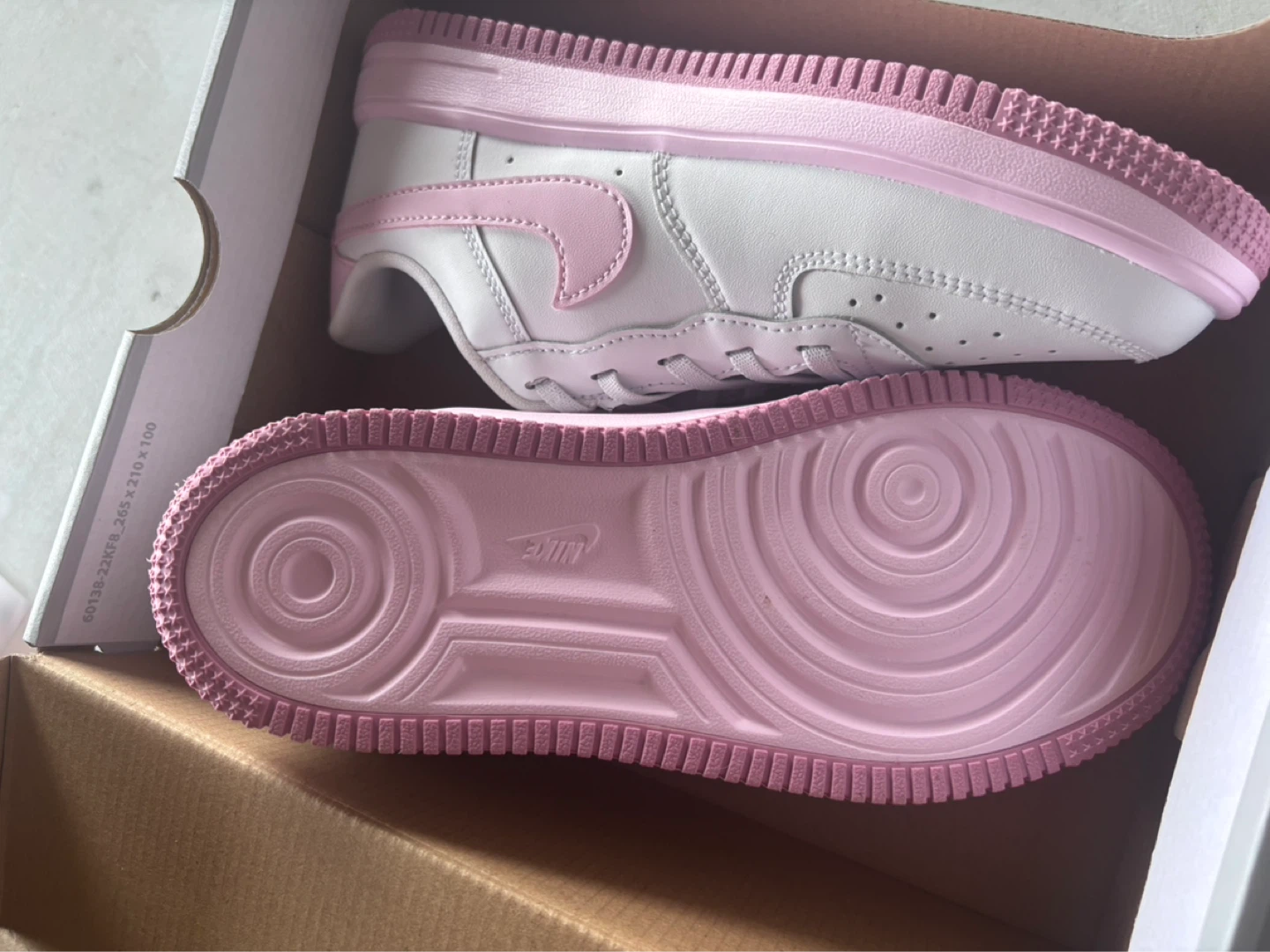 Nike Force 1 Low Easyon PS White/Pink Rose Mousse Sneakers - photo 4