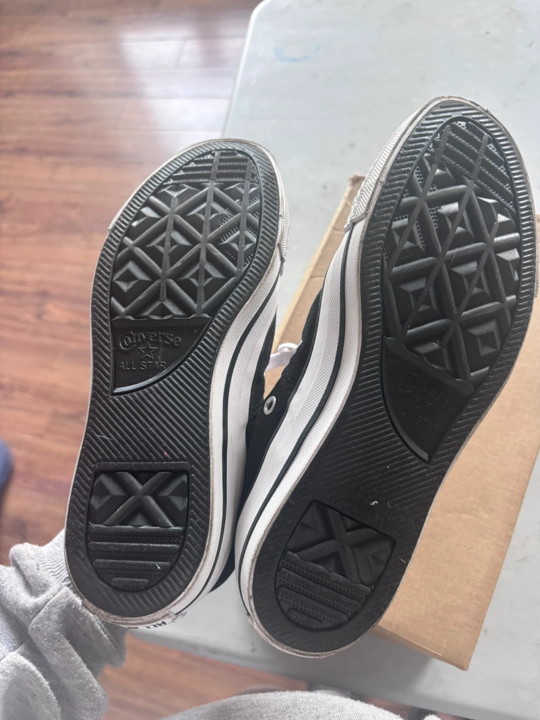 Black Converse All Star Sneakers ( Size 4 ) - photo 3