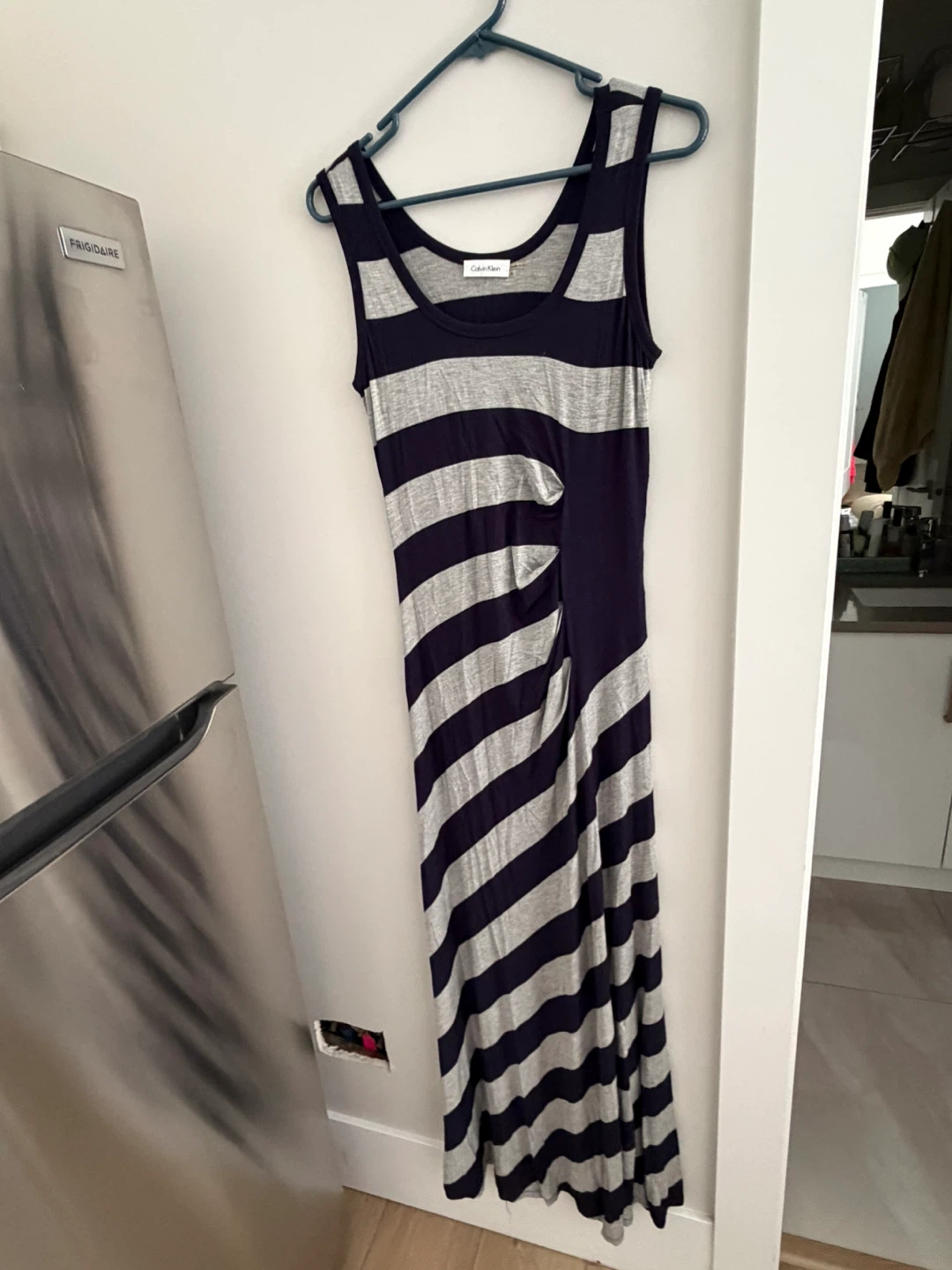 Calvin Klein Striped Maxi Dress Size 6