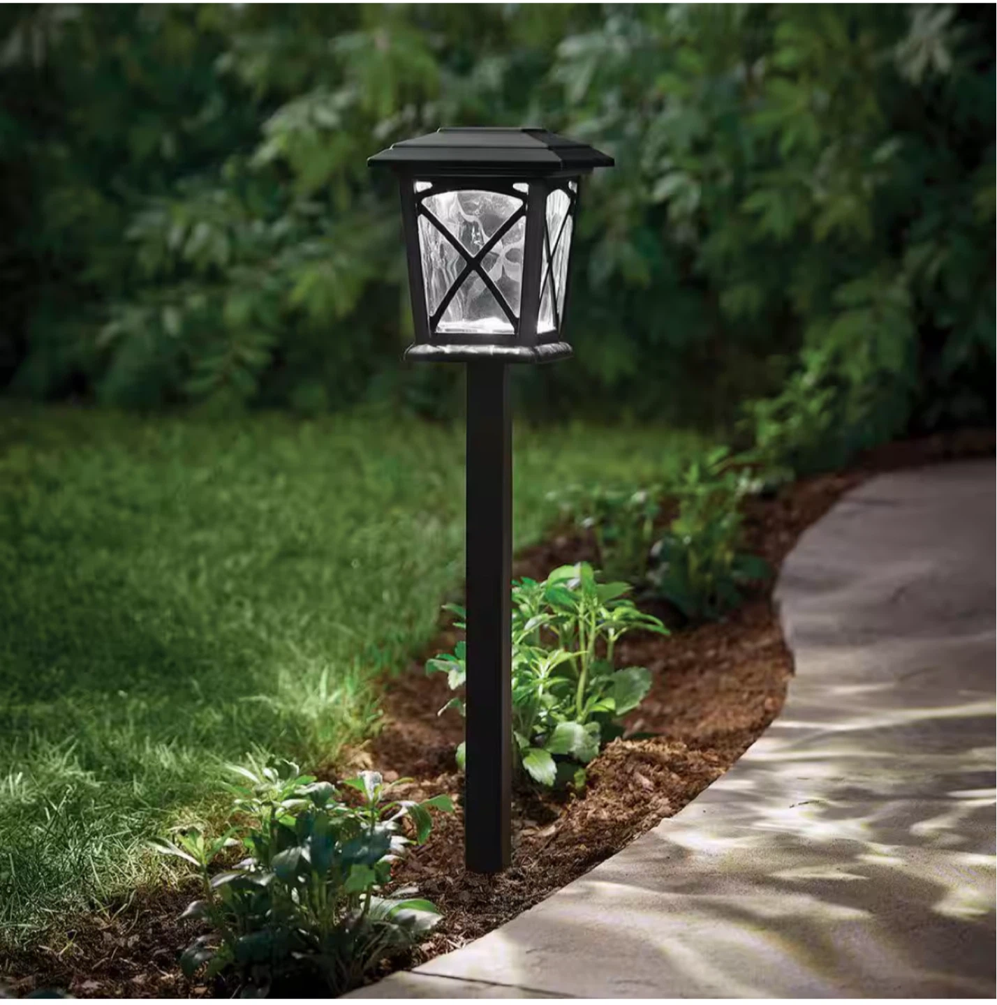 Hampton Bay Black Springs LED Pathway Light