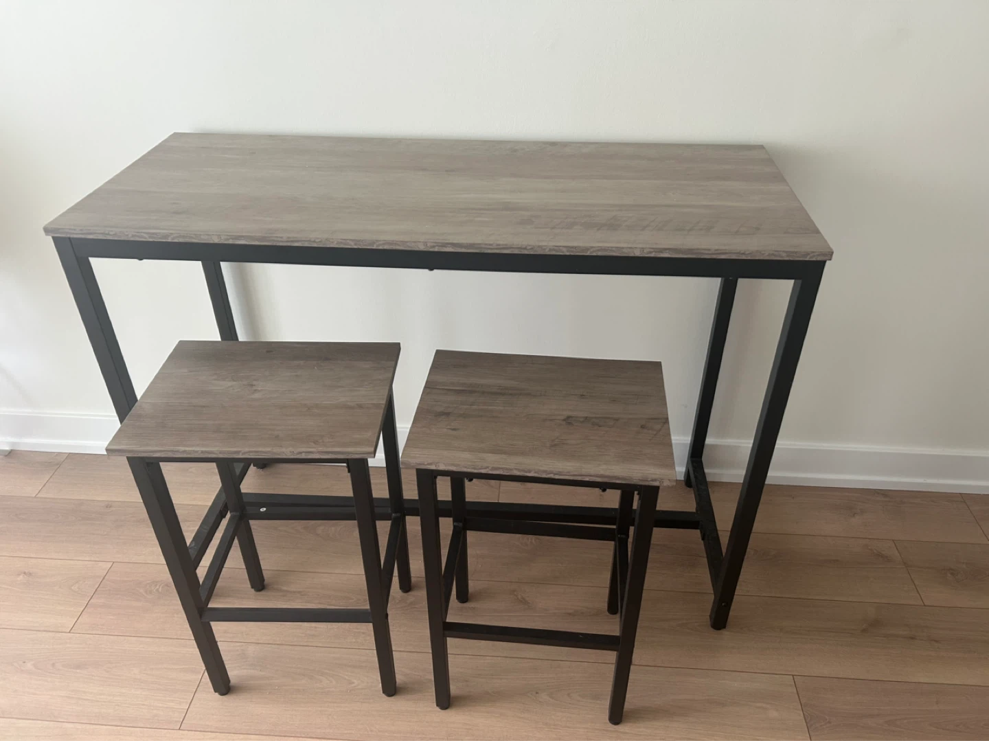 Bar Table and 2 Stools Set