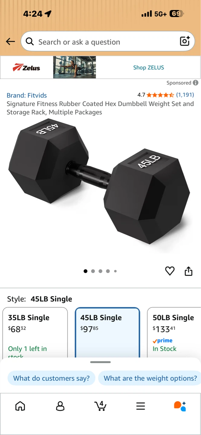 2 45LB Premium Hex Dumbbells - photo 2