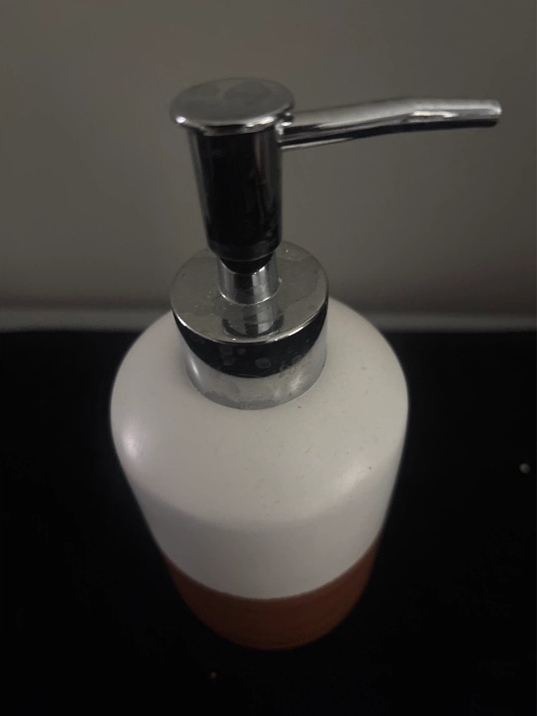 White and Brown Ceramic Soap Dispenser - photo 3