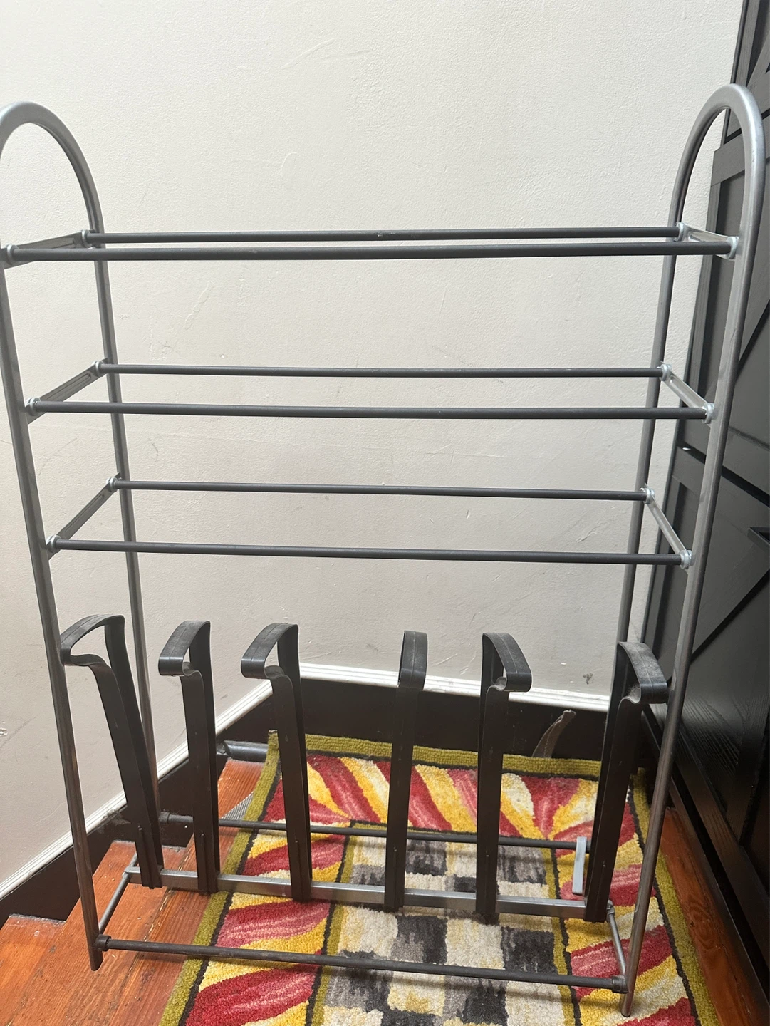 Metal Shoe Rack with Boot Holders