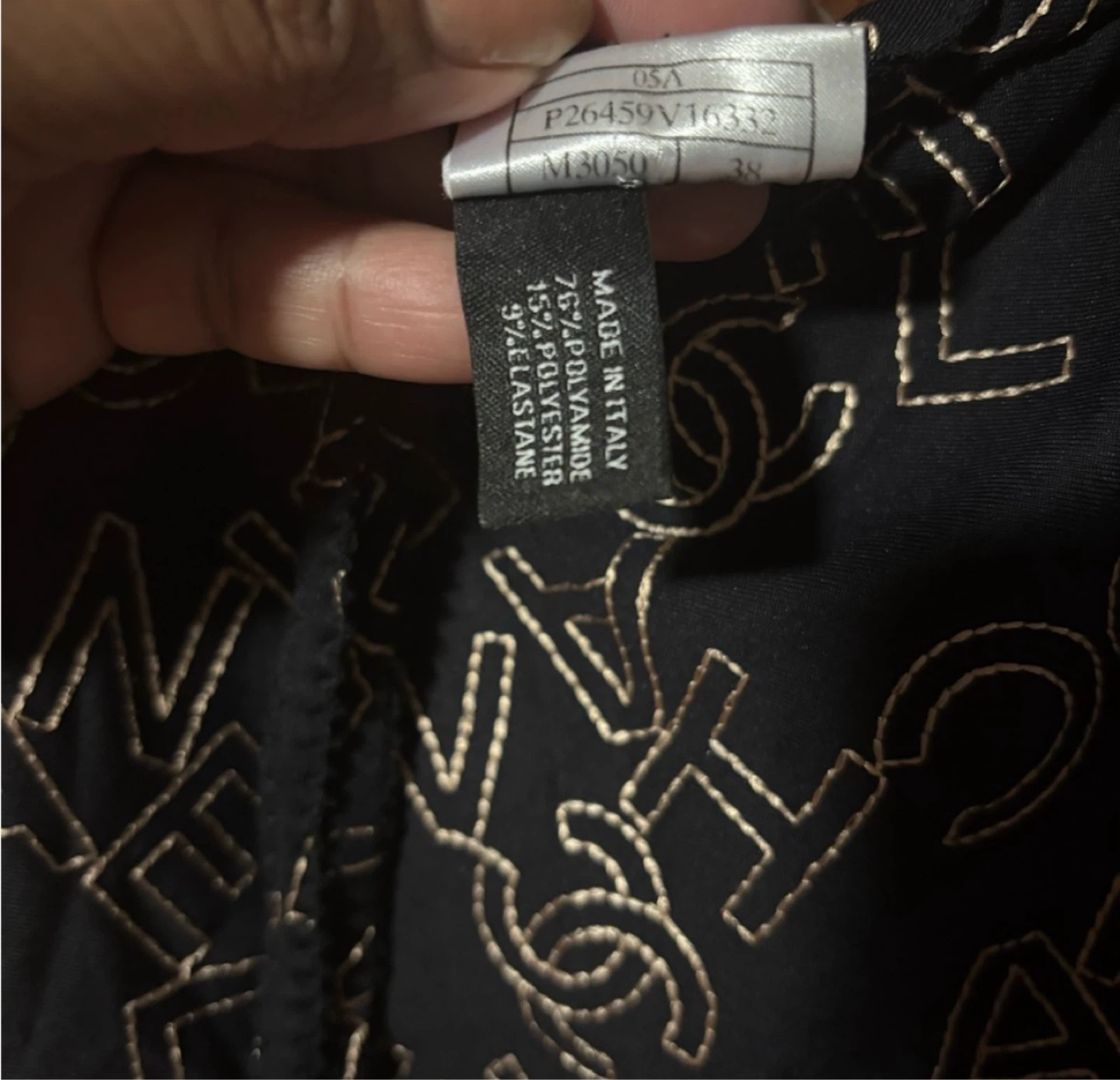 Chanel Black Gold CC Logo Print Top - photo 4