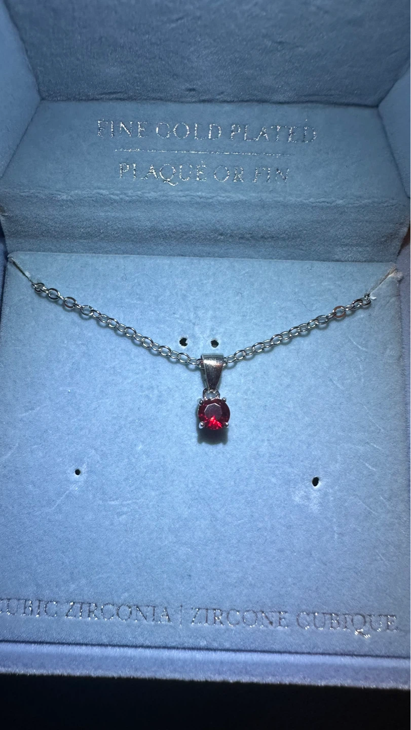 Red Cubic Zirconia Necklace