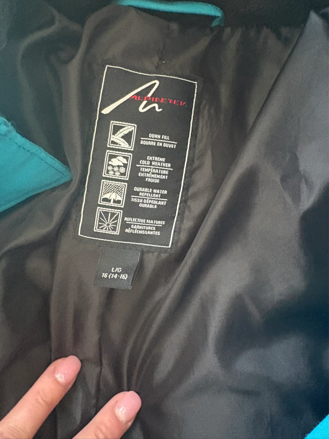 Alpinetrek Teal Down Fill Winter Jacket - photo 2