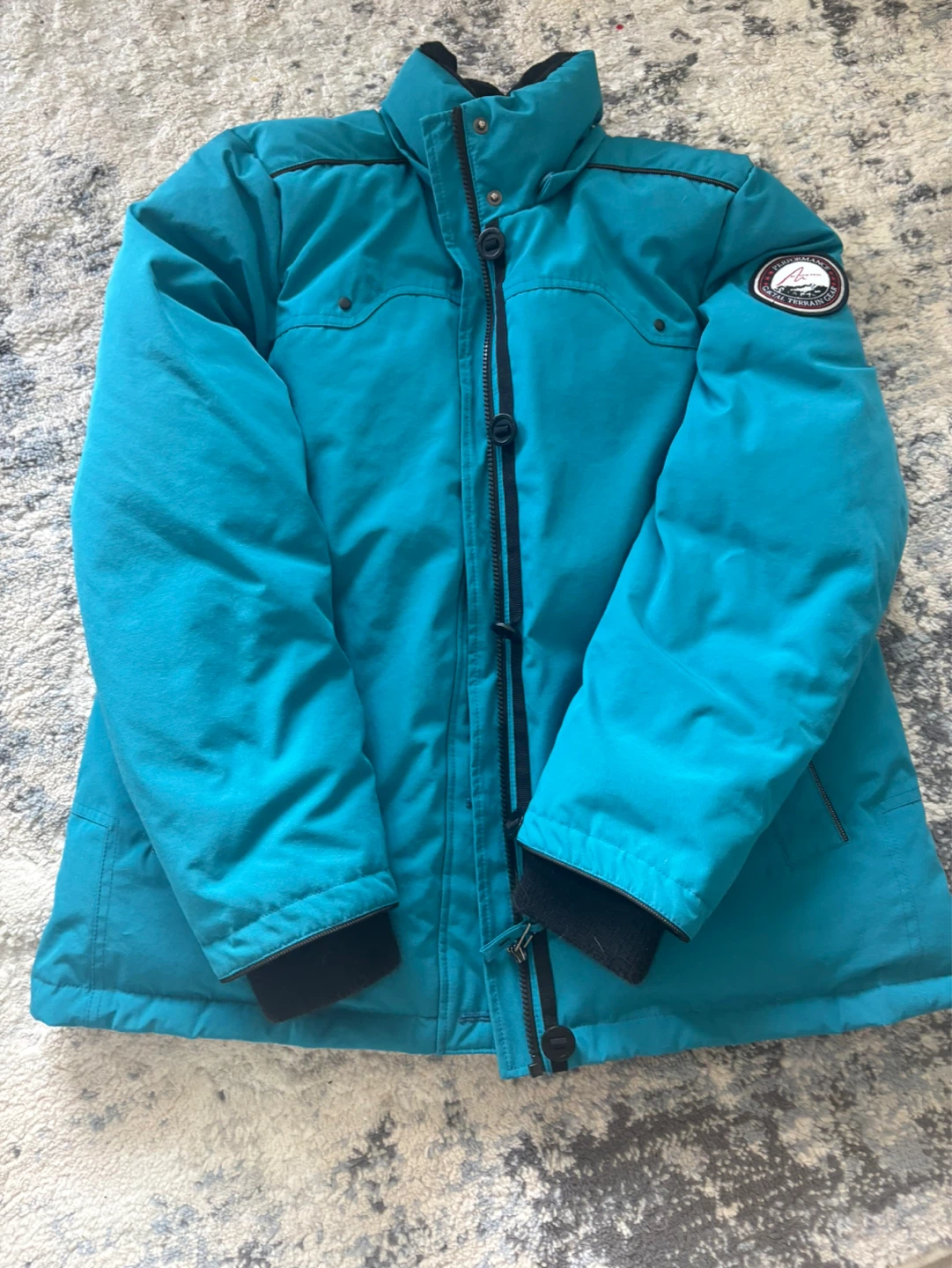 Alpinetrek Teal Down Fill Winter Jacket