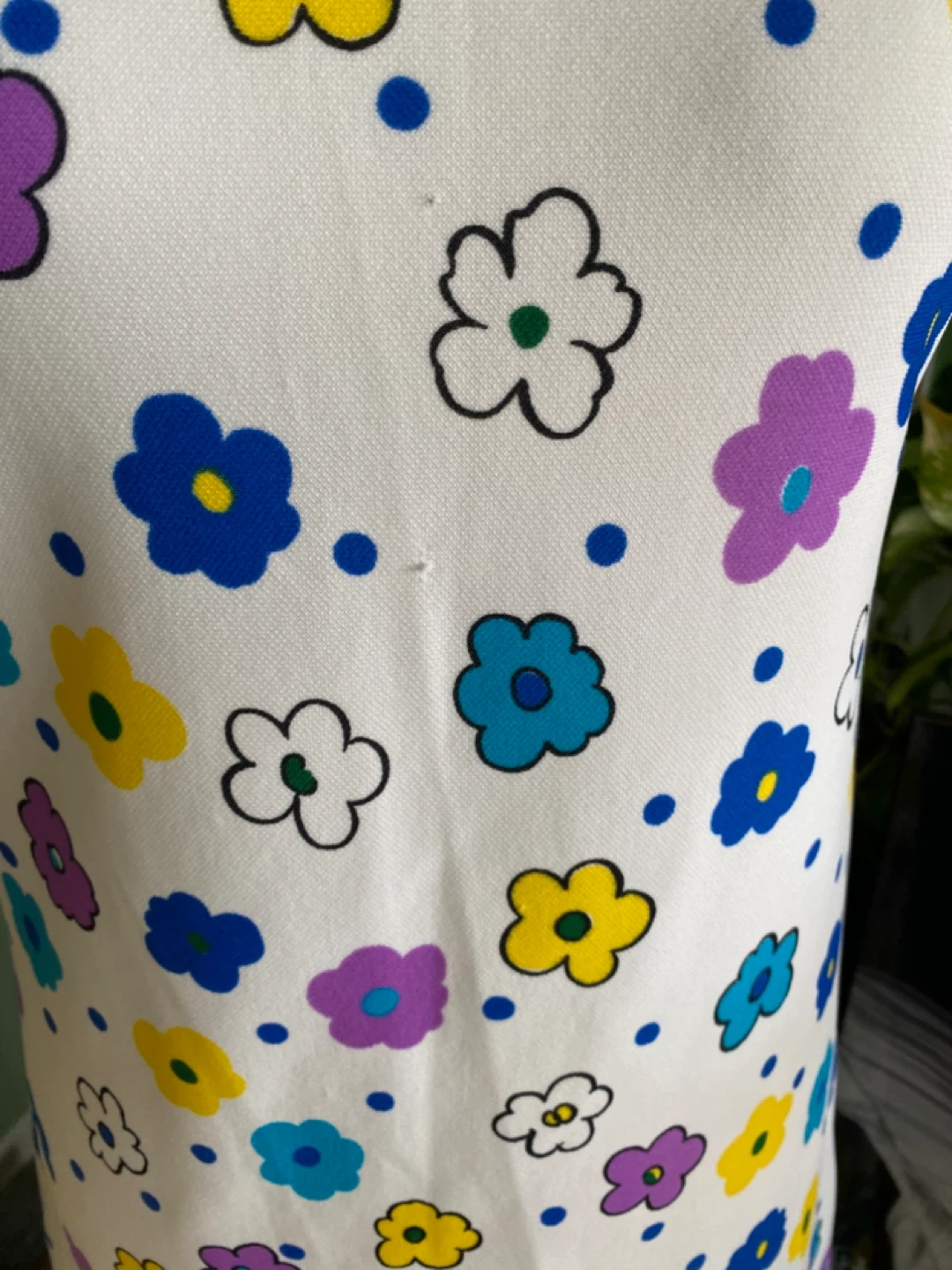 Vintage 70s Mod Original White Floral Maxi Dress - photo 4
