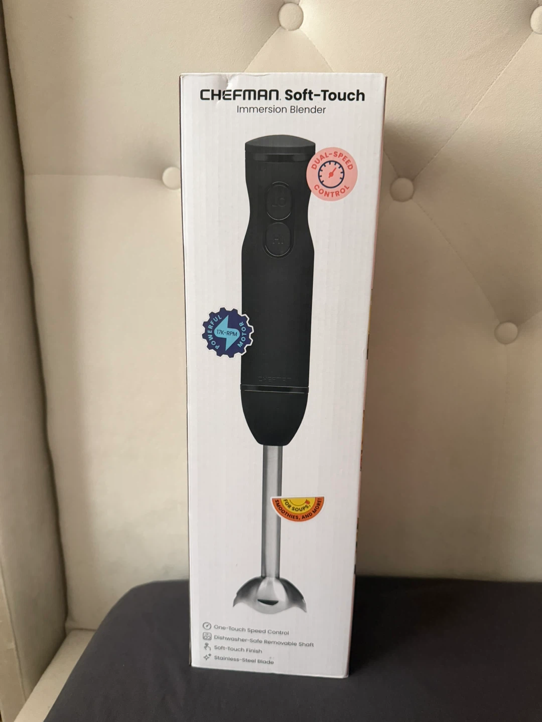 Chefman Soft-Touch Immersion Blender