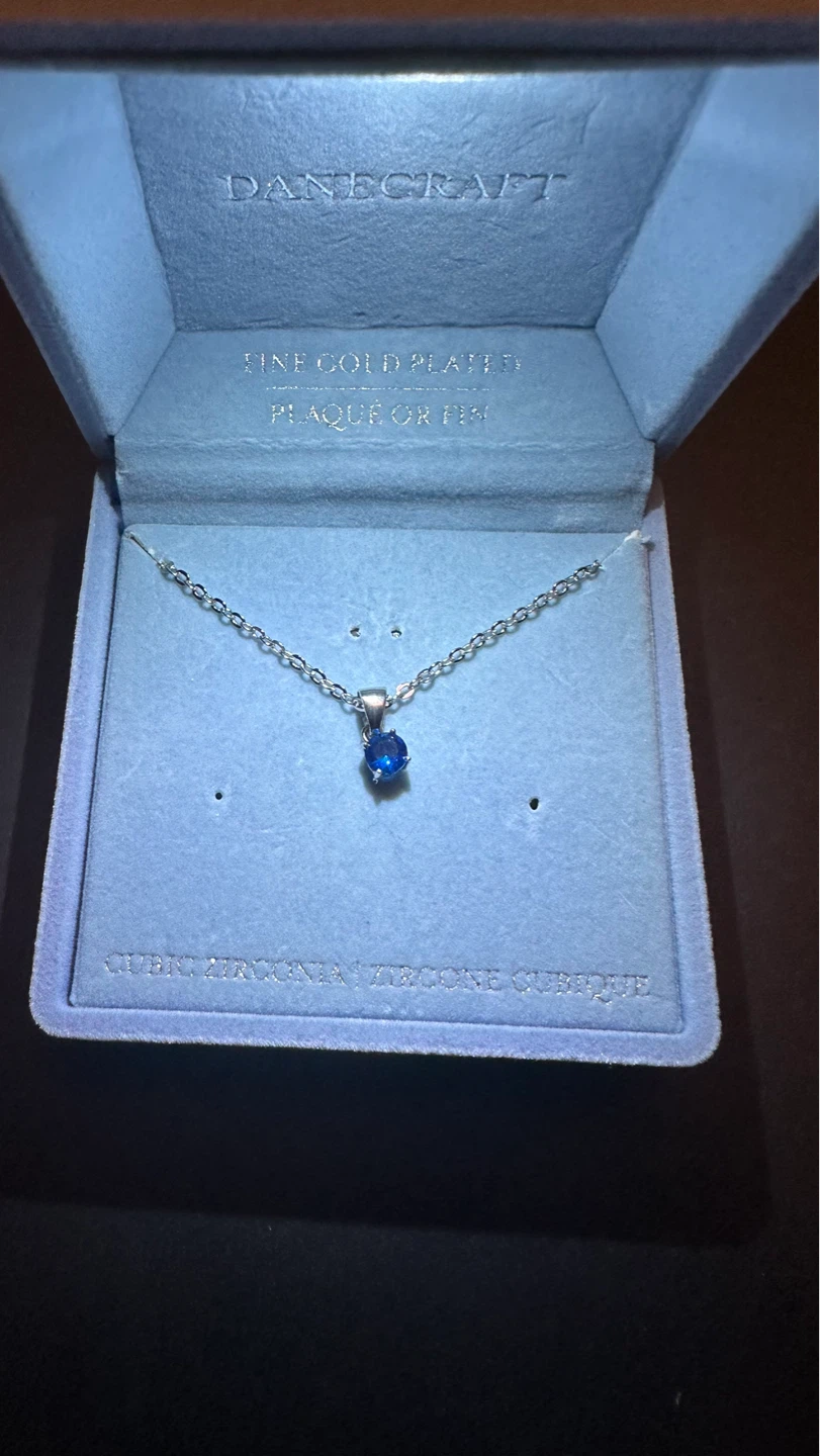 Blue Cubic Zirconia Necklace