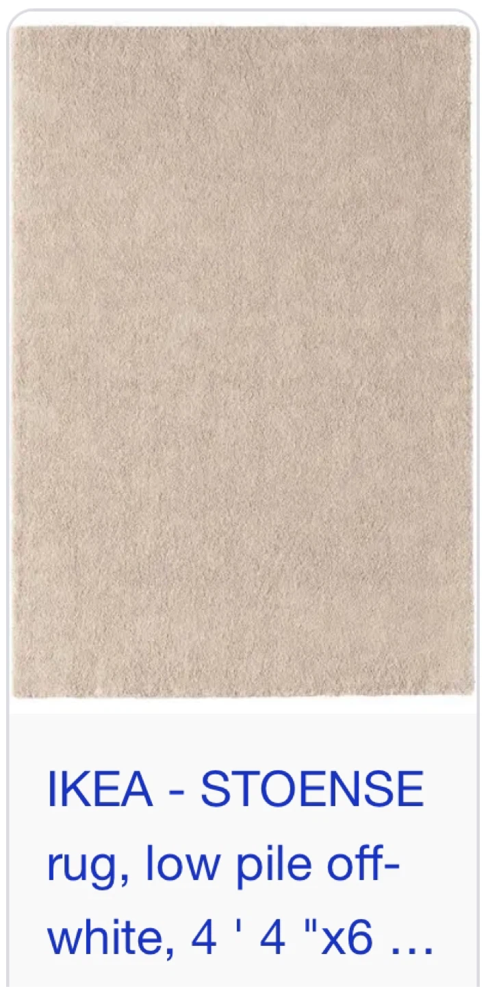 IKEA STOENSE low pile rug - Off-white, 133x195 cm - photo 2