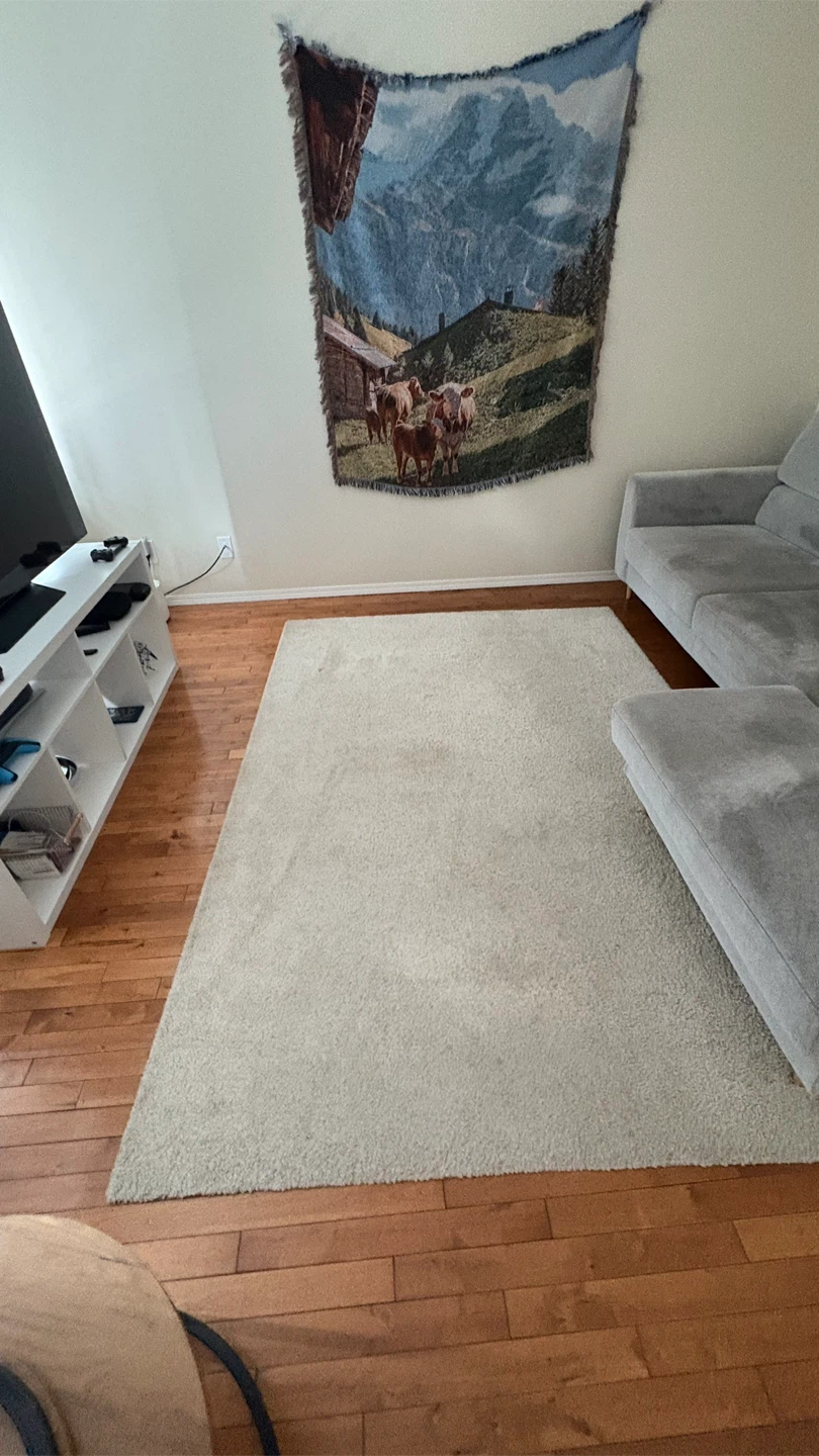 IKEA STOENSE low pile rug - Off-white, 133x195 cm - photo 5