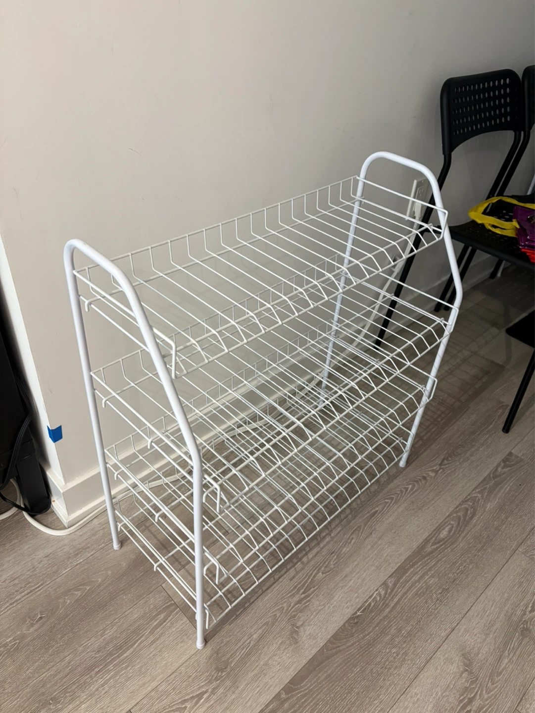 White Metal Shoe Rack
