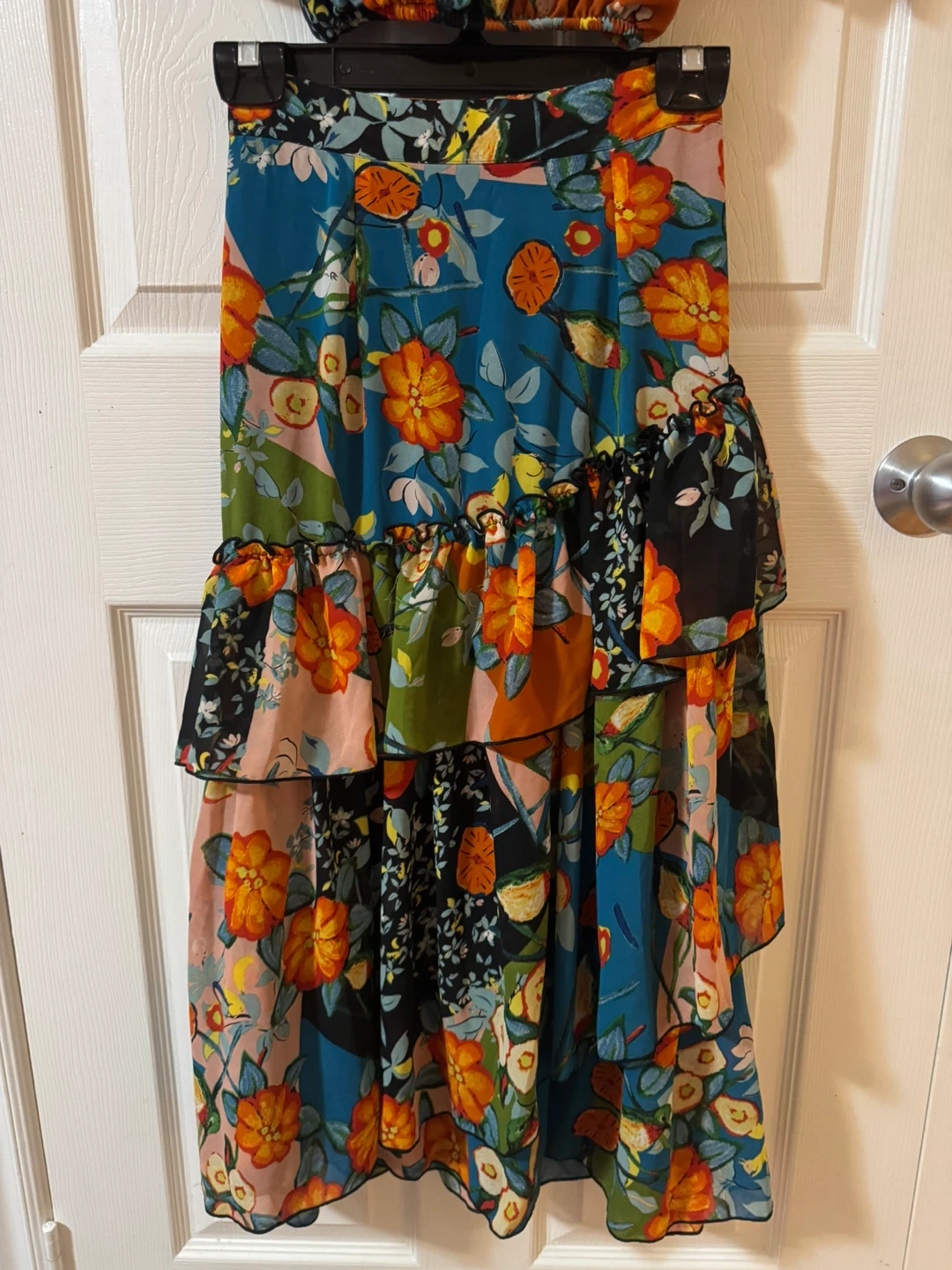 New- Floral Two-Piece crop top and skirt for women/girl - photo 3