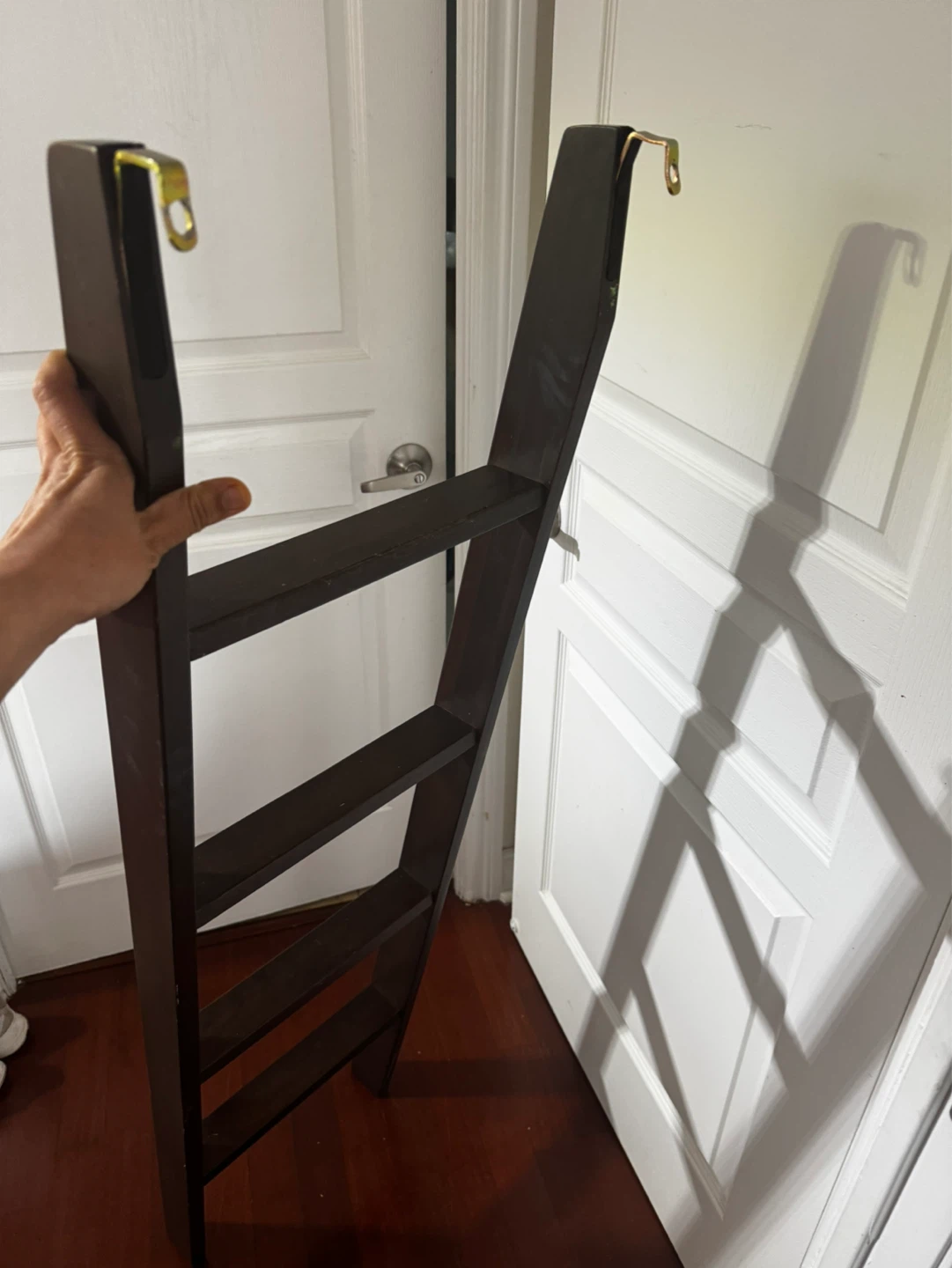 Dark Wood Ladder Shelf - photo 2