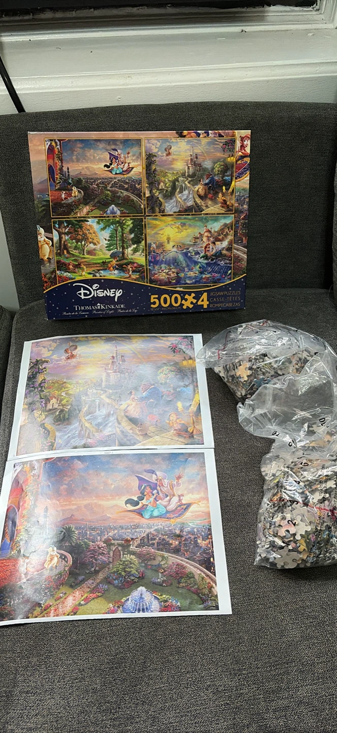 Disney Thomas Kinkade 2 Puzzles - 500 Pieces Each